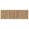vidaXL Vegghengt TV-benk artisan eik 80x30x30 cm konstruert tre