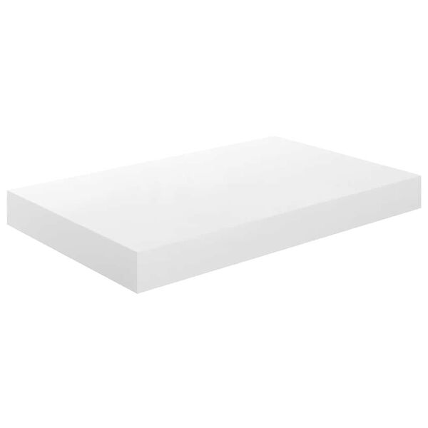 vidaXL Flytende vegghylle h&oslash;yglans hvit 40x23x3,8 cm MDF