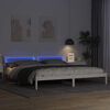 vidaXL Sengestamme med hodegjerde Hvit 180 x 200 cm Massiv furu