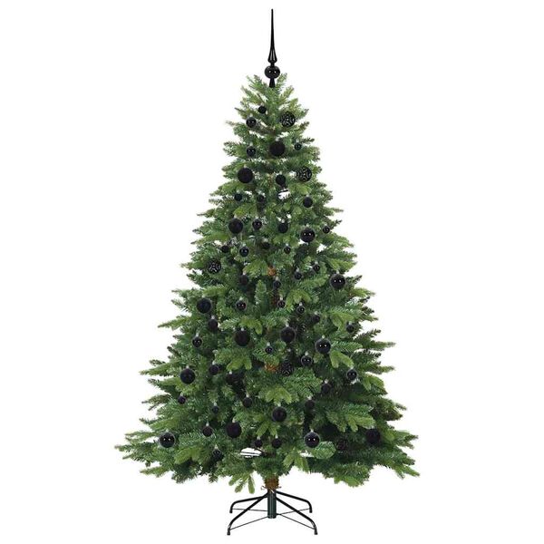 vidaXL Kunstig juletre med 300 LED med stativ gr&oslash;nn 180 cm PE og PVC