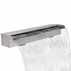 Rektangul&aelig;r foss i rustfritt st&aring;l 60 cm