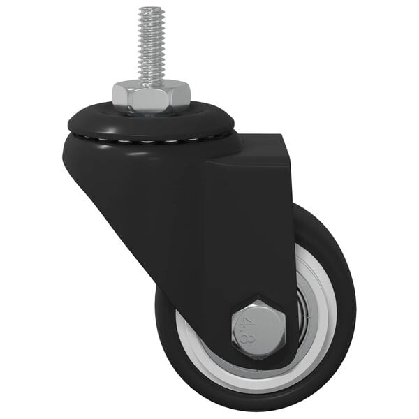 vidaXL Svinghjul 12 pcs Svart M6 mm Jern og nylon