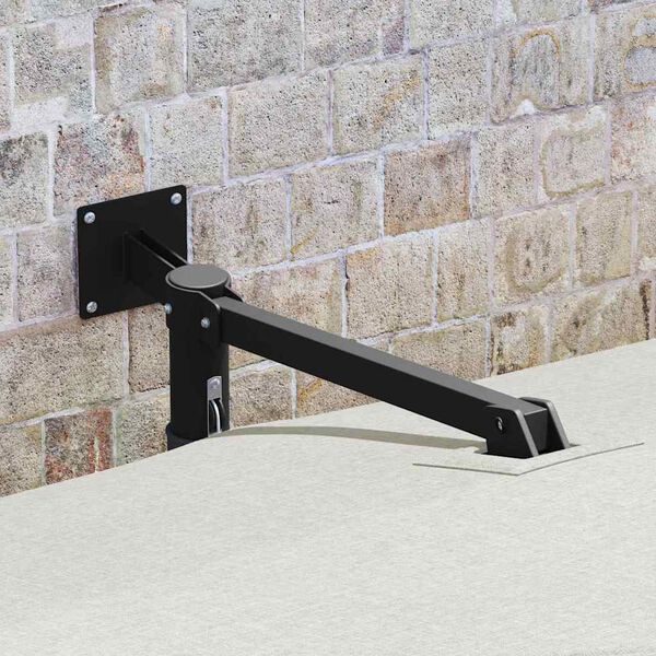 vidaXL Hageparasol Beige og svart 248.5 x 247.5 x 160 cm