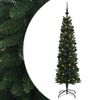 vidaXL Kunstig smalt juletre med julekuler 120 cm 150 LED-lys Varmhvit