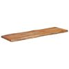 vidaXL Vegghylle 120x40x2,5 cm rektangul&aelig;r heltre akasie naturlig kant