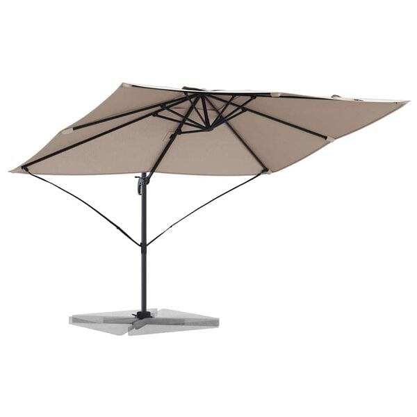 vidaXL Kipp Roma Parasol Gråbrun og Svart 352 x 251 x 260 cm