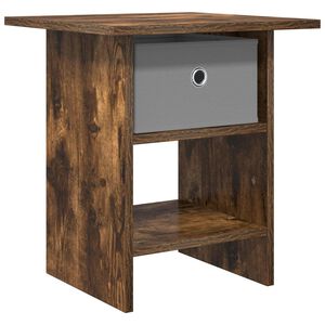 vidaXL Nattbord med skuff R&oslash;kt eik 41 x 40 x 45 cm Konstruert tre