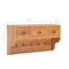 vidaXL Veggmontert garderobepanel 80x25x45 cm heltre teak