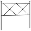 vidaXL Utskiftbar sengegavl i metall svart 107 cm