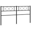 vidaXL Utskiftbar sengegavl i metall svart 200 cm