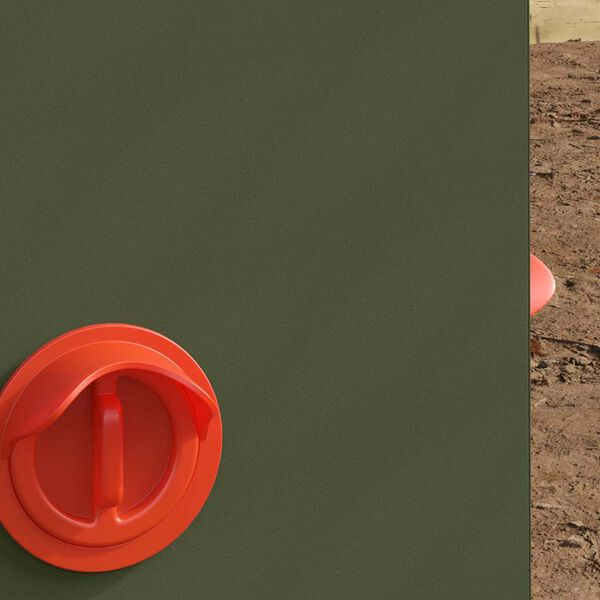 vidaXL Hønsefutteral Olivengrønn 32,5 x 20,5 x 43 cm Kaldvalsget Stål