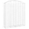 vidaXL Gabionkurv buet 200x50x220/240 cm galvanisert jern