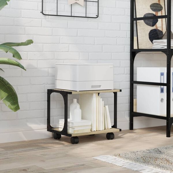 vidaXL Skriverbord 2 hyller sonoma eik 41x28x33,5 cm konstruert tre