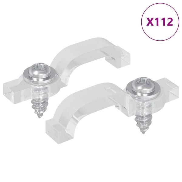 vidaXL LED Strip Clips 2 pcs Gjennomsiktig 2 x 1 x 0.5 cm