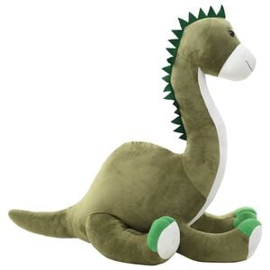 vidaXL Lekebrontosaurus i plysj gr&oslash;nn