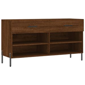 vidaXL Skobenk brun eik 102x35x55 cm konstruert tre