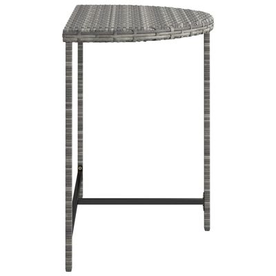 vidaXL Hagebord grå 80x50x75 cm polyrotting
