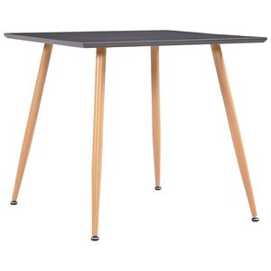 vidaXL Spisebord gr&aring; og eik 80,5x80,5x73 cm MDF