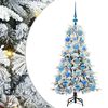 vidaXL Kunstig sammensatt juletre med 150 LED Hvit 120 cm PE og PVC