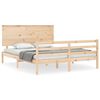 vidaXL Sengeramme med hodegavl King Size heltre