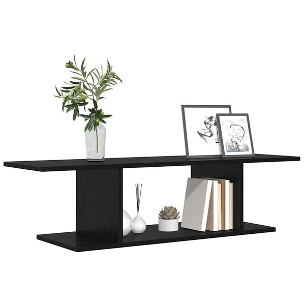 vidaXL TV-benksett Veggmontert Svart 103 x 30 x 26,5 cm Konstruert tre
