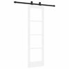 vidaXL Skyved&oslash;r ORKDAL Hvit 61 x 198,5 cm Massivt furutre og glass