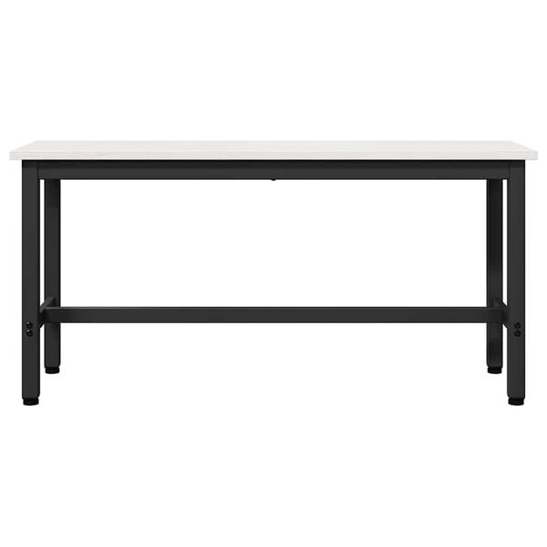 vidaXL Spisebenk Hvit 100 x 32,5 x 49 cm Massivt furutre