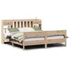 vidaXL Seng med bokhylle uten madrass 180x200 cm heltre furu