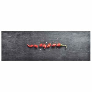 vidaXL Vaskbart kj&oslash;kkenteppe pepper 45x150 cm