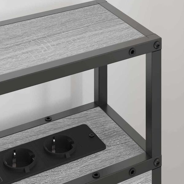 vidaXL Lagringshodegavl med hylle Grå sonoma 75 cm Konstruert tre