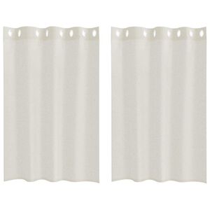 vidaXL Voile Gardin 2 stk. Krem 140 x 140 cm Polyester