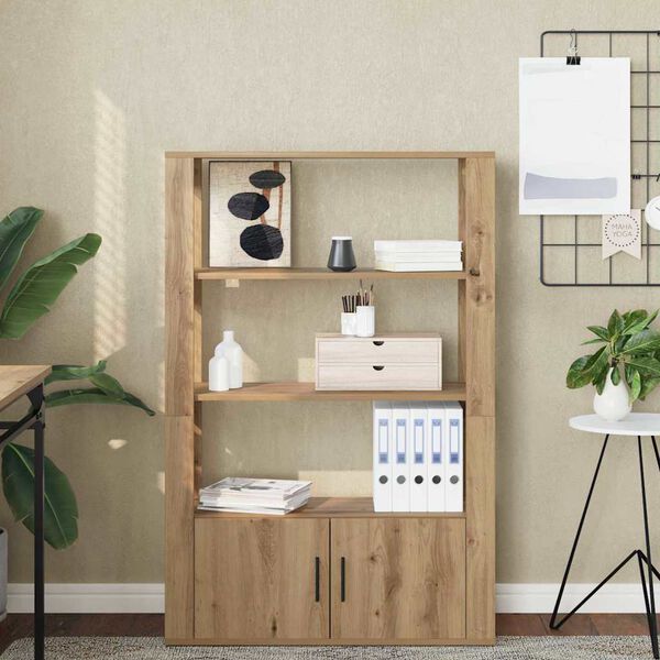 vidaXL Serviesskap artisan eik 30 x 80 x 119.5 cm Konstruert tre