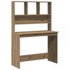 vidaXL Skrivebord med hyller artisan eik 102x45x148 cm konstruert tre