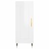 vidaXL Highboard h&oslash;yglans hvit 34,5x34x180 cm konstruert tre