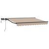 vidaXL Manuell markiseramme med LEDs Beige og Antrasitt 3 x 2,5 m