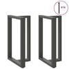 vidaXL Barbordben T-formet 2 stk antrasitt 60x35x(90-91) cm st&aring;l