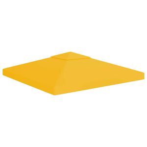 vidaXL Dobbel toppduk til paviljong 310 g/m&sup2; 3x3 m gul