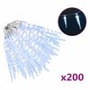 vidaXL Juleislipplys 200 LED-lys kaldt hvit 20 m akryl PVC
