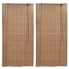 vidaXL Rullegardiner 2 stk bambus 80x160 cm brun