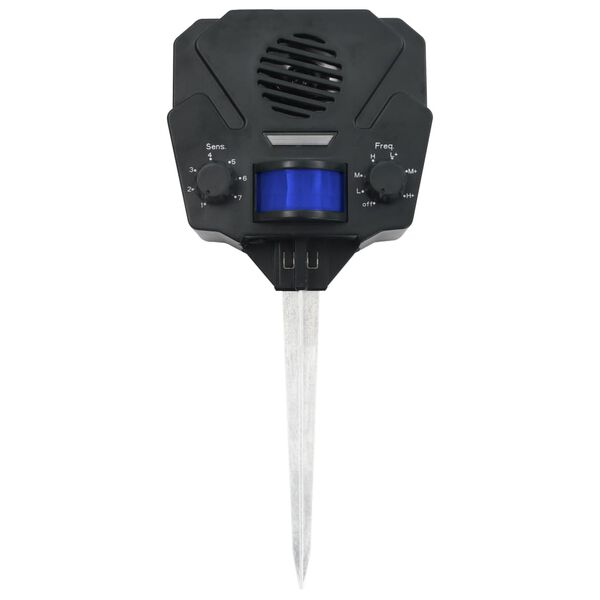 vidaXL Soldrevet dyreskremmer ultralyd med bevegelsessensor