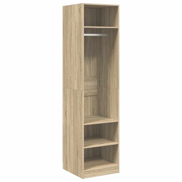 vidaXL Garderobe sonoma eik 50x50x200 cm konstruert tre