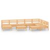 vidaXL Hagesofagruppe 10 deler heltre furu