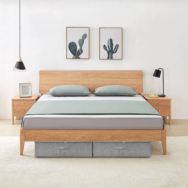 vidaXL Oppbevaringsbokser 2 stk stoff 70x40x18 cm grå