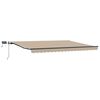 vidaXL Innvendbar Markise med LED -stripelys Beige 400 &times;300 cm stoff