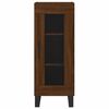 vidaXL Highboard brun eik 34,5x34x180 cm konstruert tre