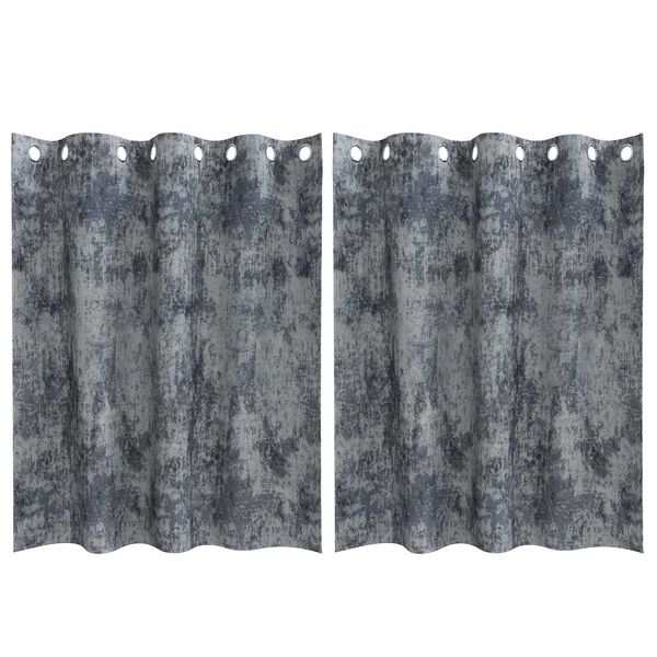 vidaXL Fløyel Gardiner med gardiner 2 pcs Sølvgrå 140 x 140 cm Fløyel