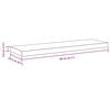 vidaXL Flytende vegghyller 4 stk hvit 80x23,5x3,8 cm MDF