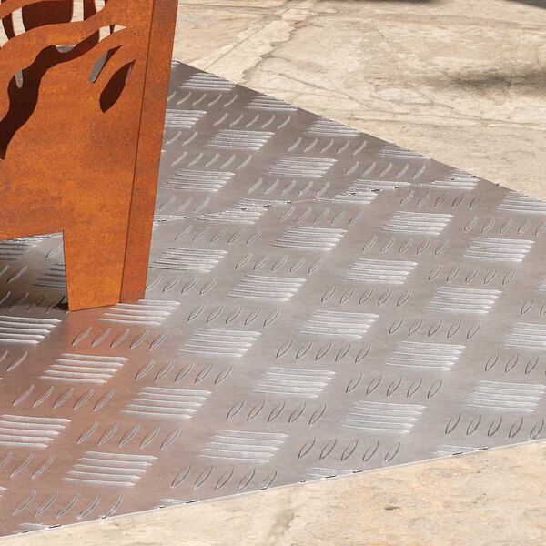 vidaXL Trinn Rektangul&aelig;r 2 pcs s&oslash;lv 100 x 50 cm Aluminium