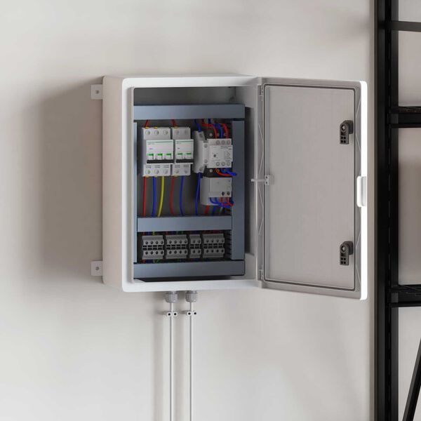 vidaXL Kontrollskap Gr&aring; 47 x 20 x 60 cm ABS-plast