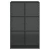 vidaXL Highboard med dører svart 68x37x109 cm konstruert tre